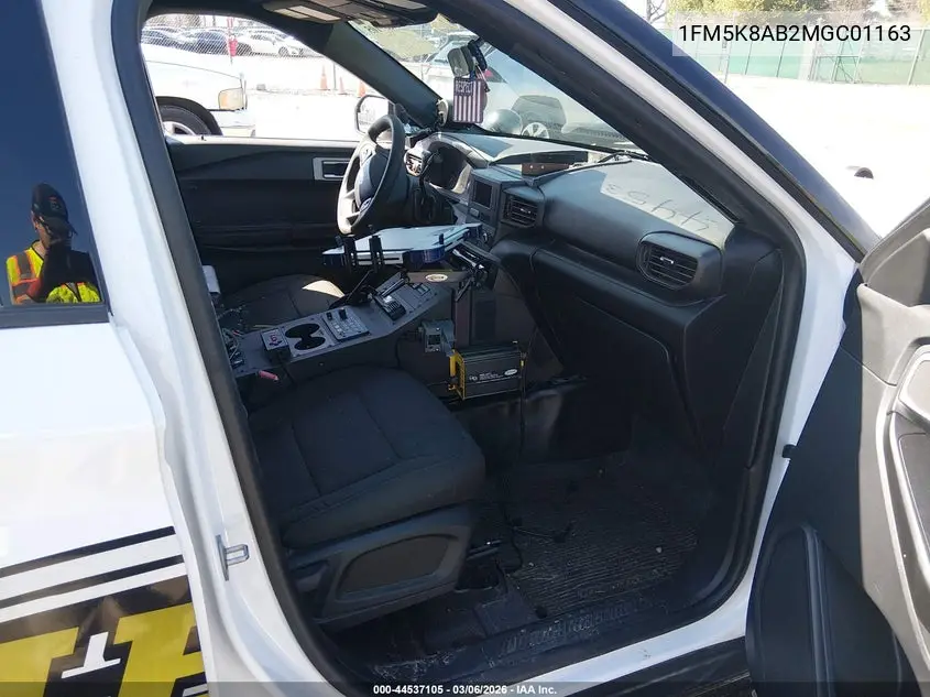 2021 Ford Police Interceptor VIN: 1FM5K8AB2MGC01163 Lot: 44537105