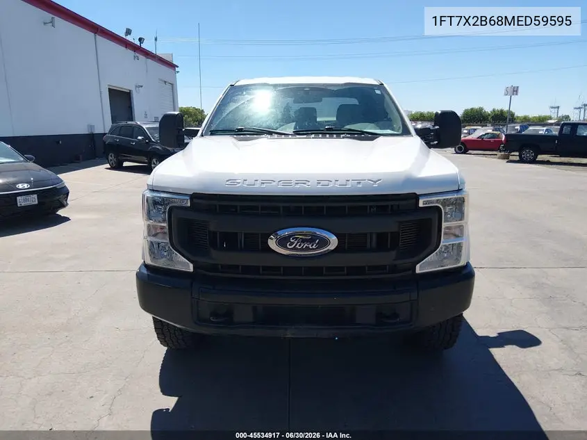 2021 Ford F-250 Lariat/Xl/Xlt VIN: 1FT7X2B68MED59595 Lot: 45534917