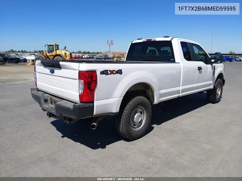 2021 Ford F-250 Lariat/Xl/Xlt VIN: 1FT7X2B68MED59595 Lot: 45534917