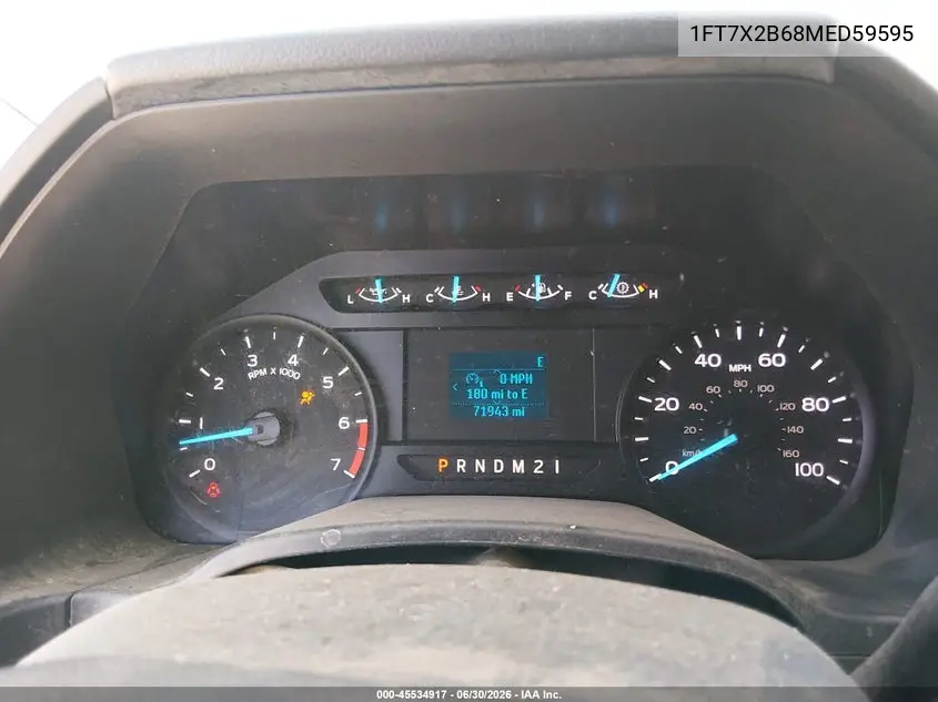 2021 Ford F-250 Lariat/Xl/Xlt VIN: 1FT7X2B68MED59595 Lot: 45534917