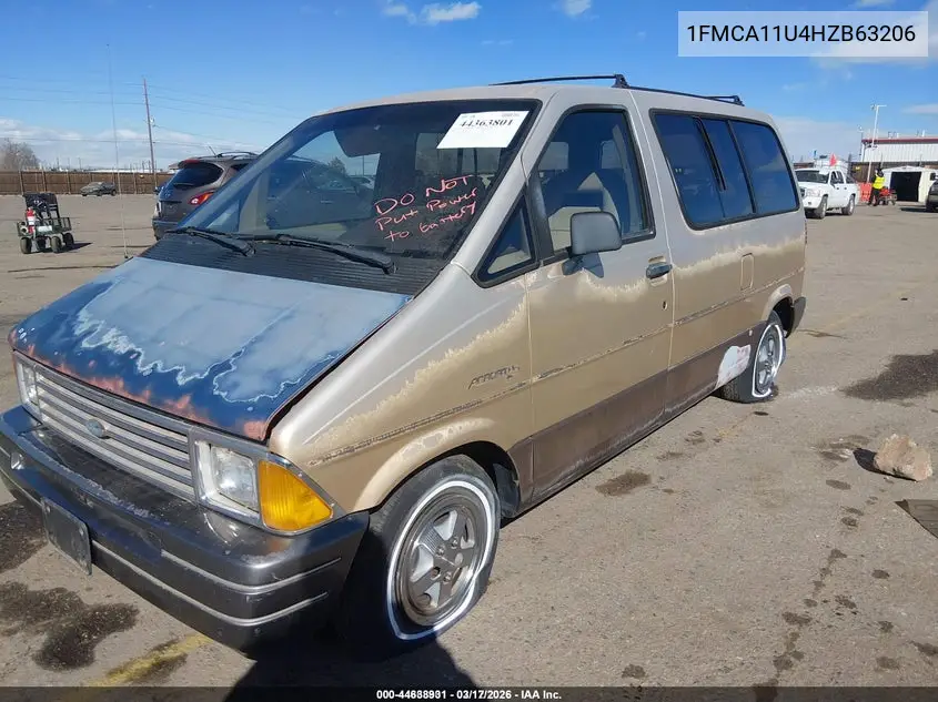 1987 Ford Aerostar VIN: 1FMCA11U4HZB63206 Lot: 44638931