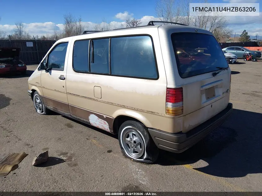 1987 Ford Aerostar VIN: 1FMCA11U4HZB63206 Lot: 44638931