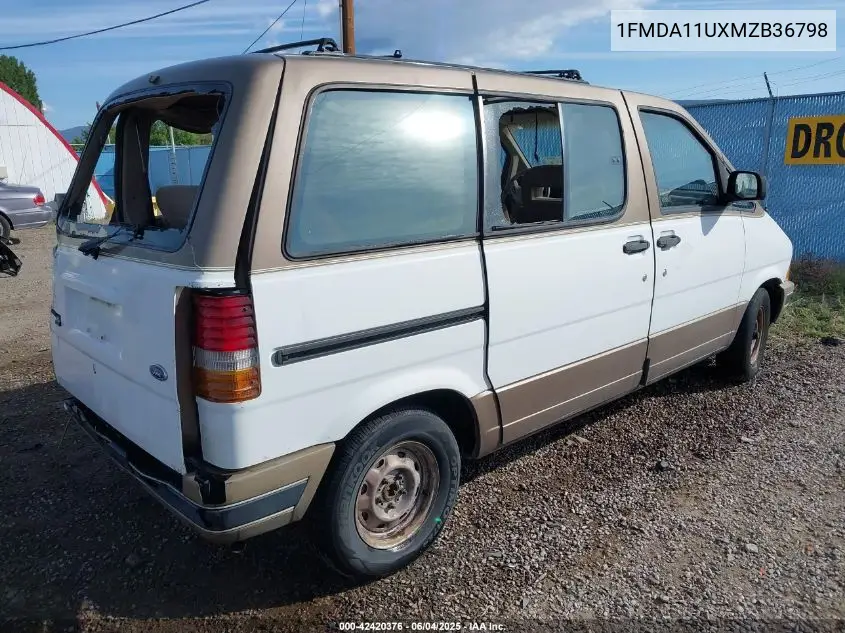 1991 Ford Aerostar VIN: 1FMDA11UXMZB36798 Lot: 42420376