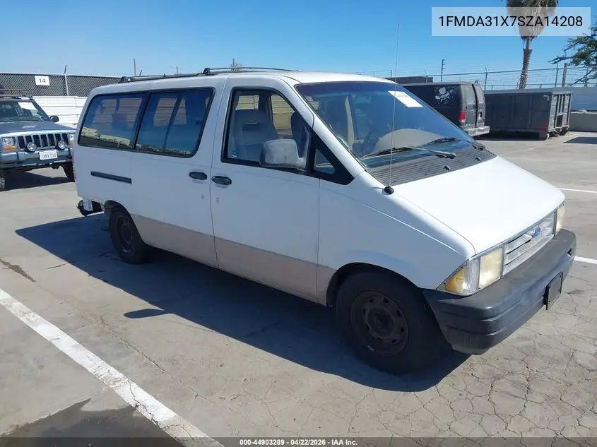 1995 Ford Aerostar VIN: 1FMDA31X7SZA14208 Lot: 44903289