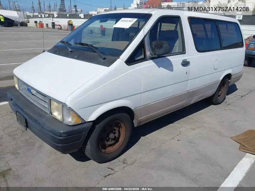 1995 Ford Aerostar VIN: 1FMDA31X7SZA14208 Lot: 44903289