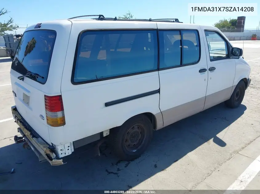 1995 Ford Aerostar VIN: 1FMDA31X7SZA14208 Lot: 44903289