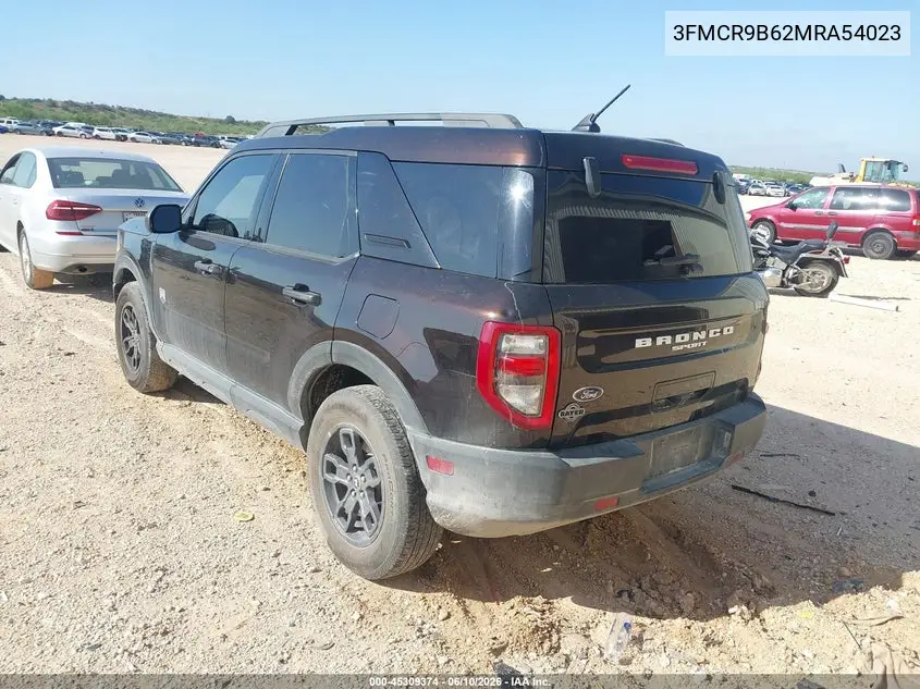 2021 Ford Bronco Sport Big Bend VIN: 3FMCR9B62MRA54023 Lot: 45309374