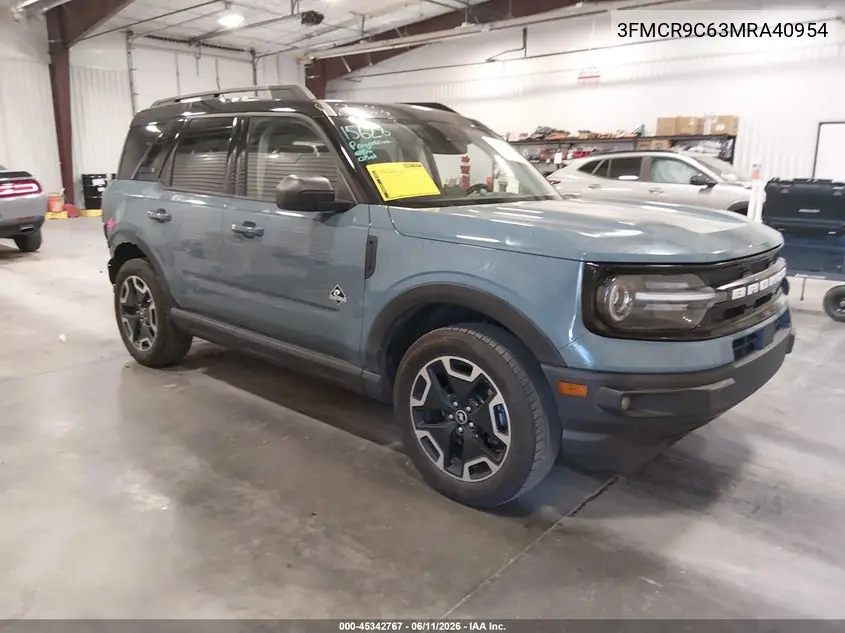 2021 Ford Bronco Sport Outer Banks VIN: 3FMCR9C63MRA40954 Lot: 45342767