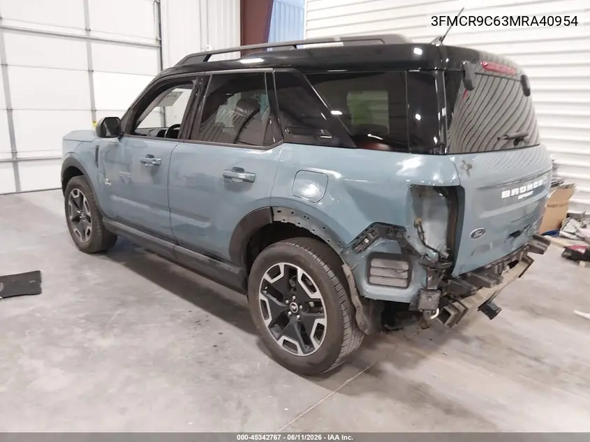 2021 Ford Bronco Sport Outer Banks VIN: 3FMCR9C63MRA40954 Lot: 45342767