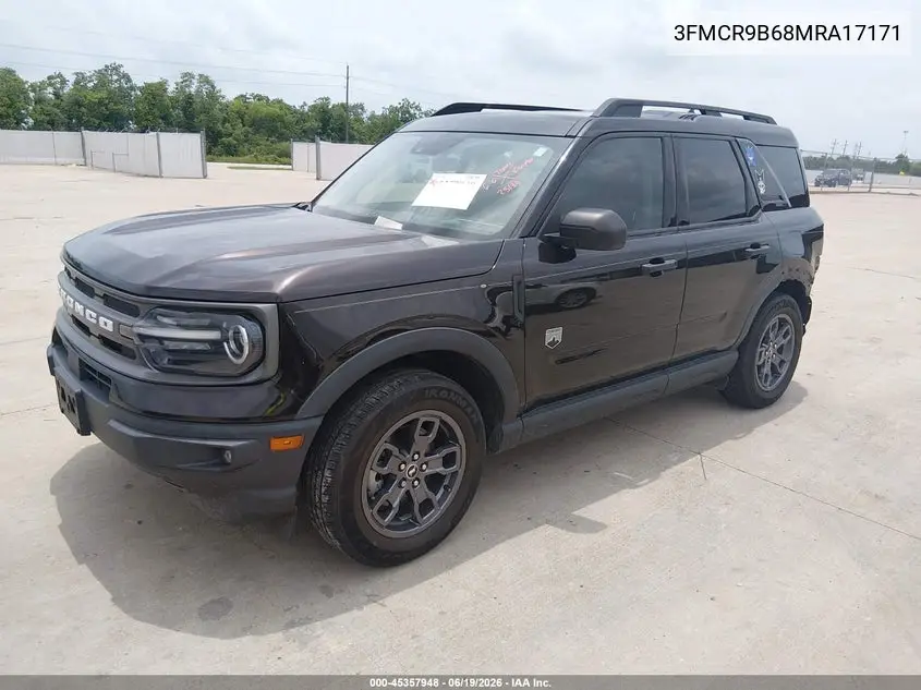 2021 Ford Bronco Sport Big Bend VIN: 3FMCR9B68MRA17171 Lot: 45357948