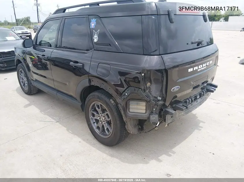 2021 Ford Bronco Sport Big Bend VIN: 3FMCR9B68MRA17171 Lot: 45357948