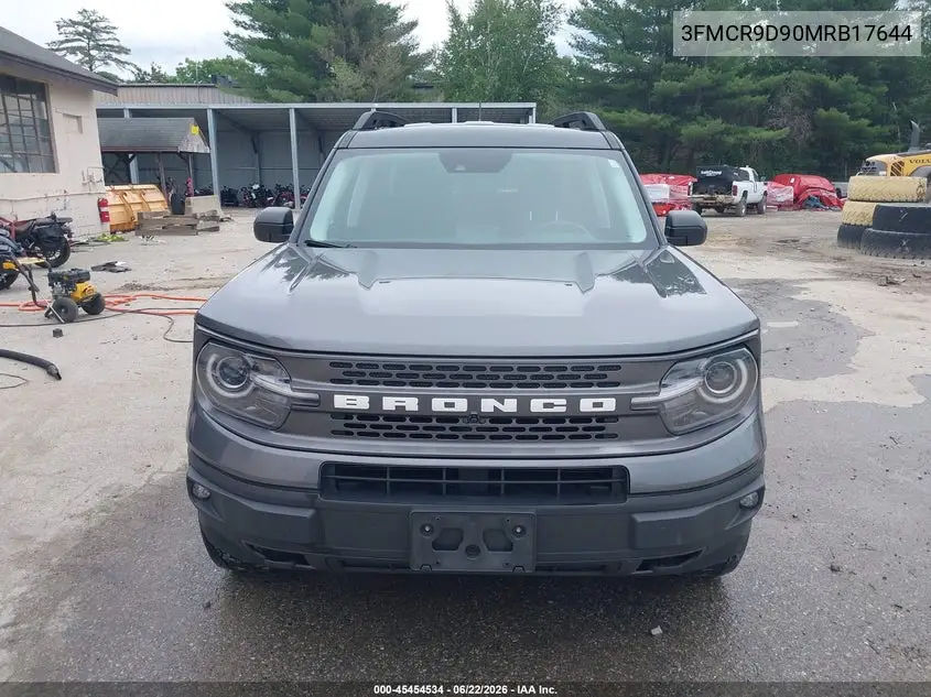 2021 Ford Bronco Sport Badlands VIN: 3FMCR9D90MRB17644 Lot: 45454534