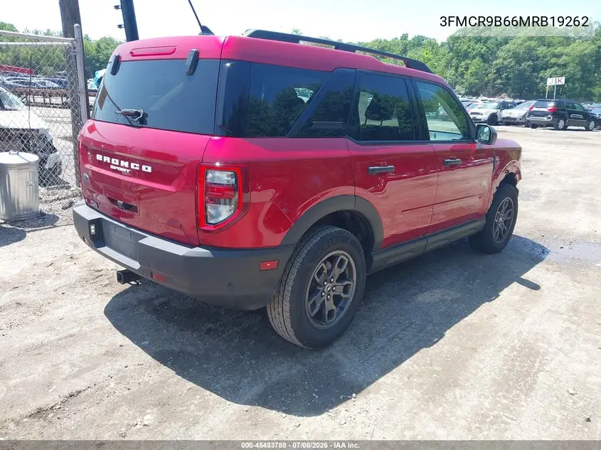 2021 Ford Bronco Sport Big Bend VIN: 3FMCR9B66MRB19262 Lot: 45483788