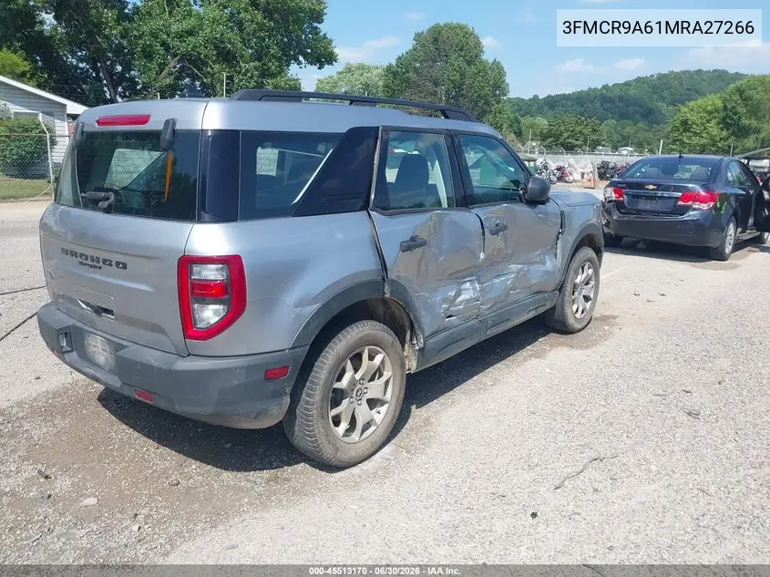 2021 Ford Bronco Sport VIN: 3FMCR9A61MRA27266 Lot: 45513170