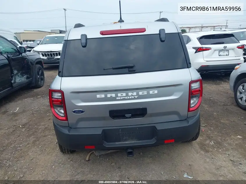 2021 Ford Bronco Sport Big Bend VIN: 3FMCR9B61MRA59956 Lot: 45551684