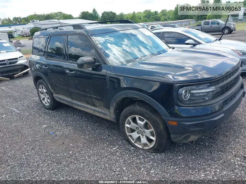 2021 Ford Bronco Sport VIN: 3FMCR9A61MRA98063 Lot: 45559571