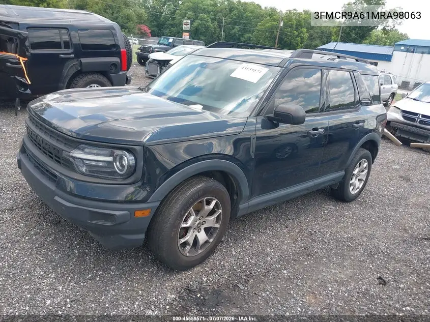 2021 Ford Bronco Sport VIN: 3FMCR9A61MRA98063 Lot: 45559571