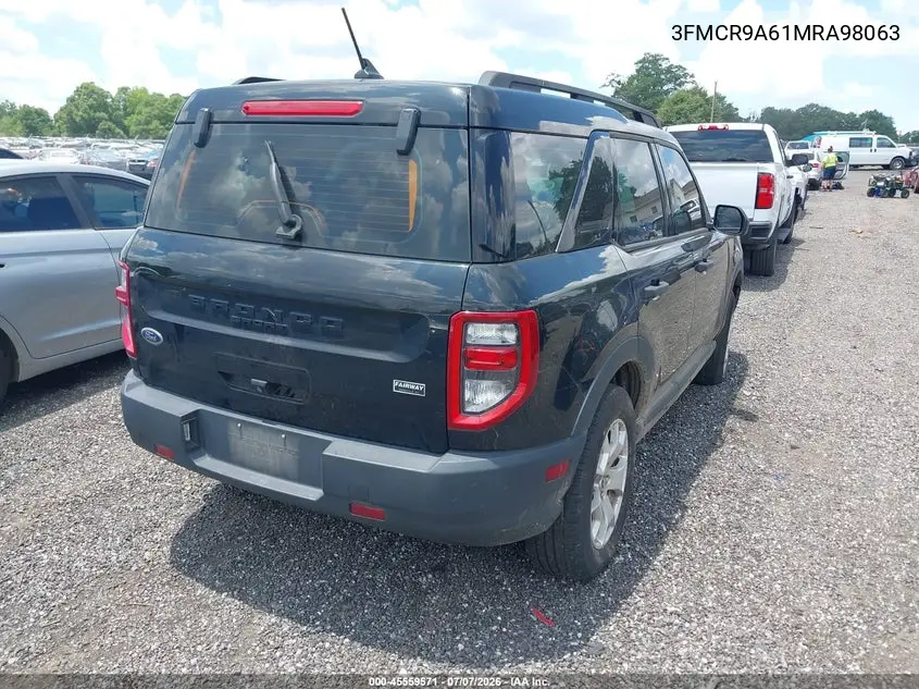 2021 Ford Bronco Sport VIN: 3FMCR9A61MRA98063 Lot: 45559571