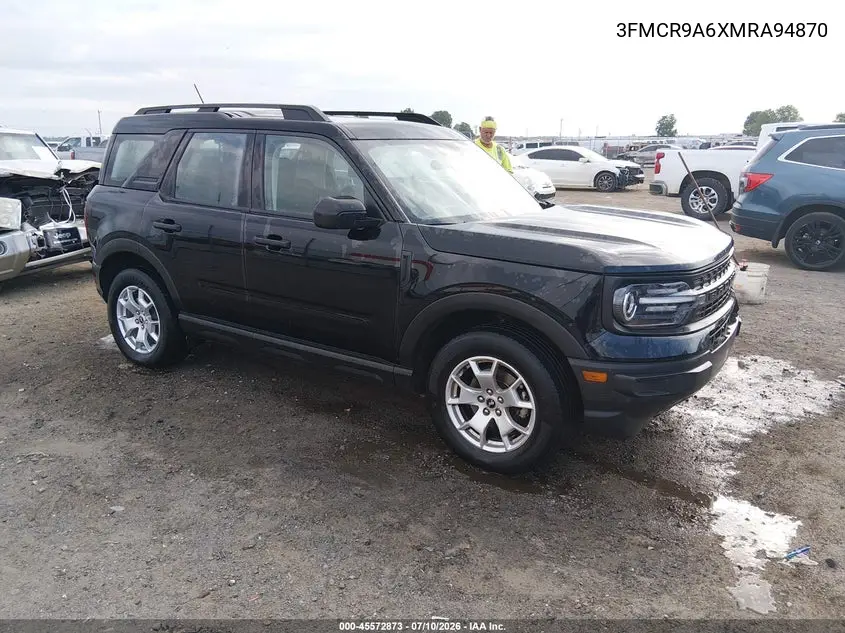 2021 Ford Bronco Sport VIN: 3FMCR9A6XMRA94870 Lot: 45572873