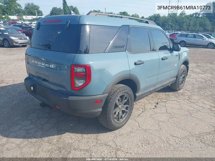 2021 Ford Bronco Sport Big Bend VIN: 3FMCR9B61MRA10773 Lot: 45578883