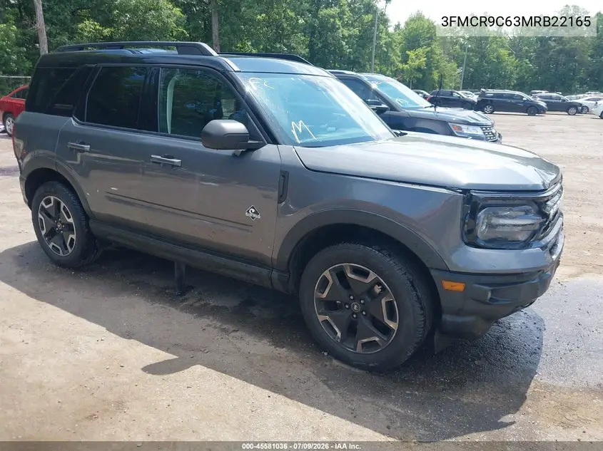 2021 Ford Bronco Sport Outer Banks VIN: 3FMCR9C63MRB22165 Lot: 45581036