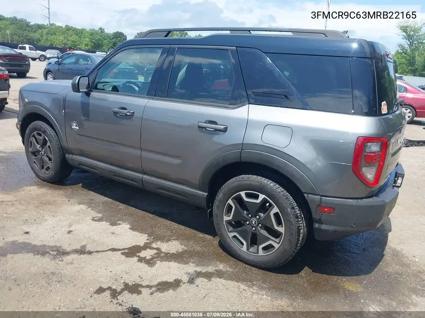2021 Ford Bronco Sport Outer Banks VIN: 3FMCR9C63MRB22165 Lot: 45581036