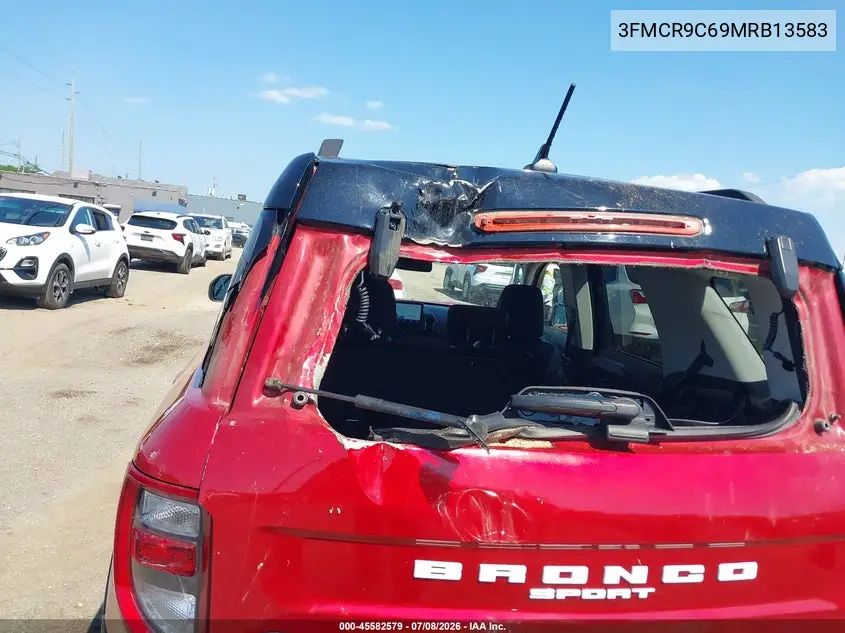 2021 Ford Bronco Sport Outer Banks VIN: 3FMCR9C69MRB13583 Lot: 45582579