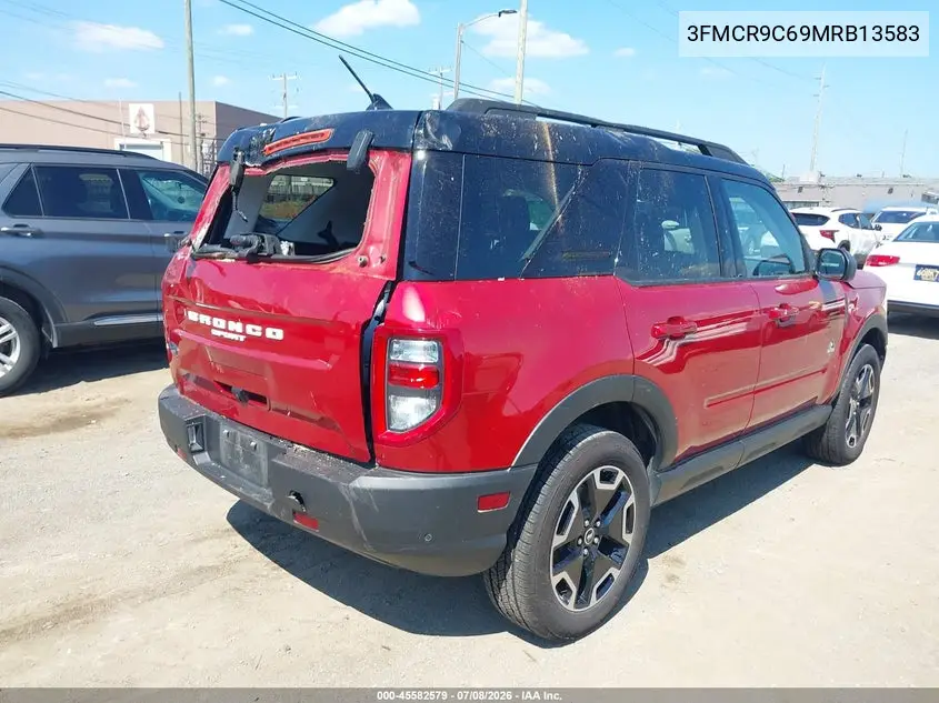 2021 Ford Bronco Sport Outer Banks VIN: 3FMCR9C69MRB13583 Lot: 45582579