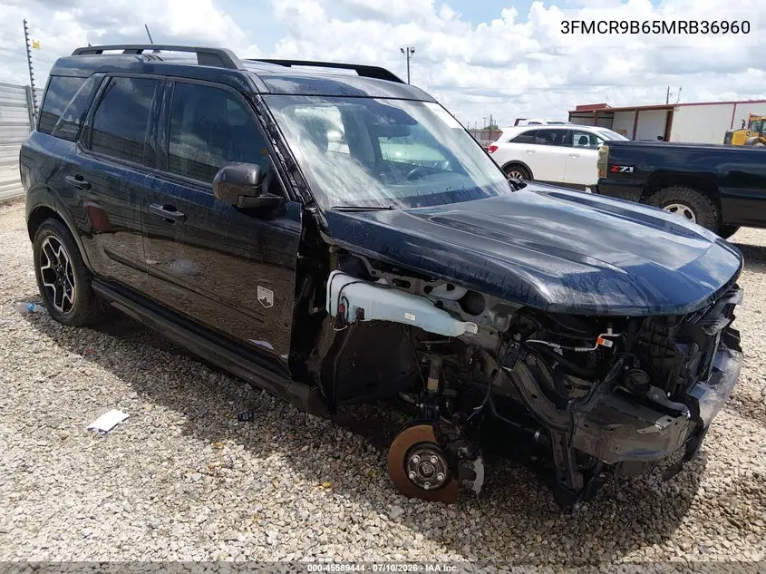 2021 Ford Bronco Sport Big Bend VIN: 3FMCR9B65MRB36960 Lot: 45589444