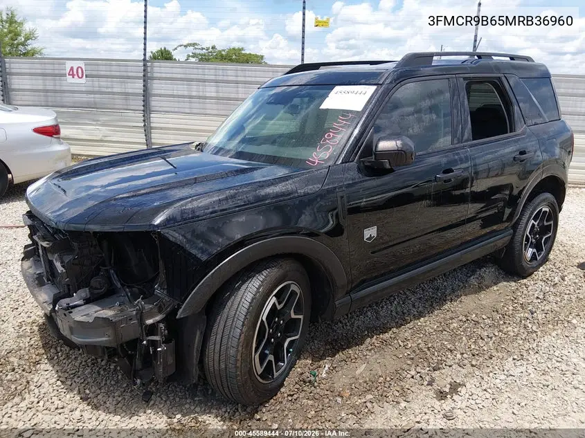 2021 Ford Bronco Sport Big Bend VIN: 3FMCR9B65MRB36960 Lot: 45589444