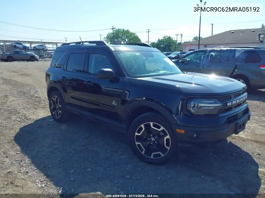 2021 Ford Bronco Sport Outer Banks VIN: 3FMCR9C62MRA05192 Lot: 45591036