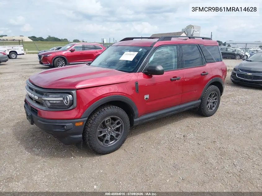 2021 Ford Bronco Sport Big Bend VIN: 3FMCR9B61MRA14628 Lot: 45594016
