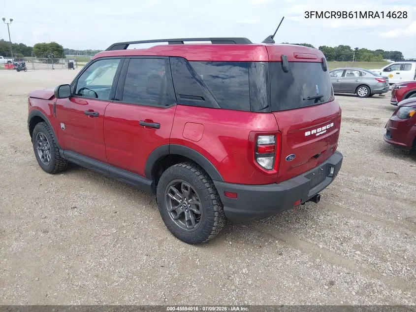 2021 Ford Bronco Sport Big Bend VIN: 3FMCR9B61MRA14628 Lot: 45594016