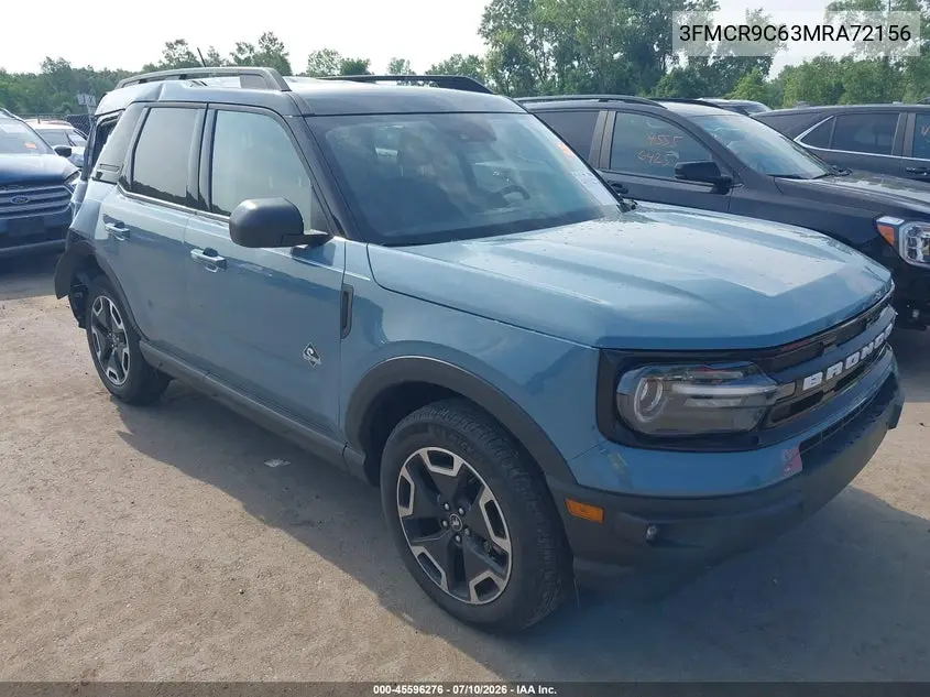 2021 Ford Bronco Sport Outer Banks VIN: 3FMCR9C63MRA72156 Lot: 45596276