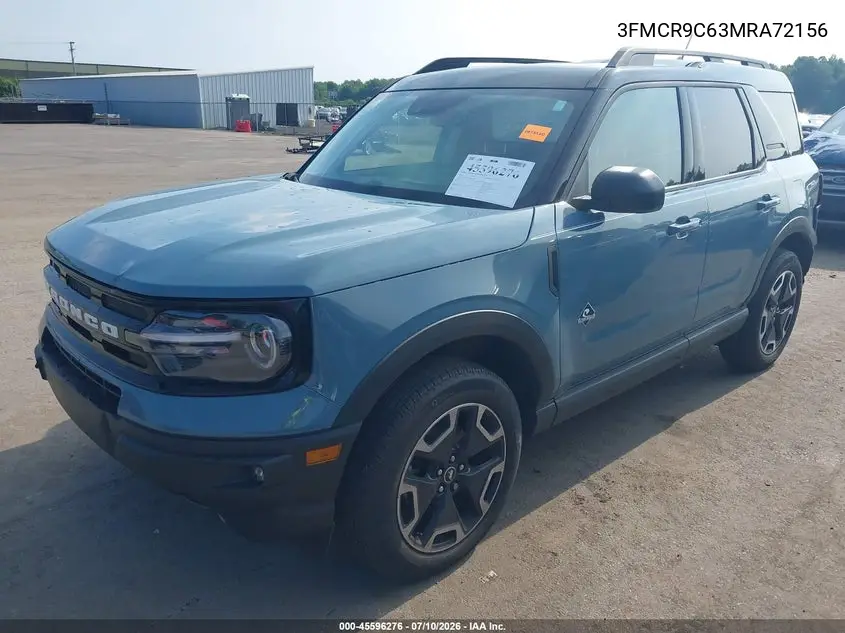 2021 Ford Bronco Sport Outer Banks VIN: 3FMCR9C63MRA72156 Lot: 45596276