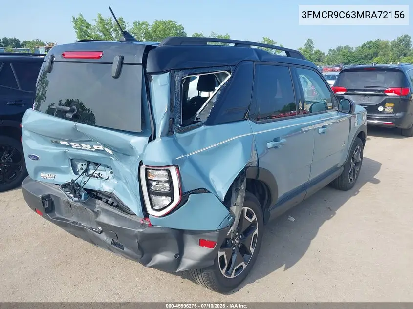 2021 Ford Bronco Sport Outer Banks VIN: 3FMCR9C63MRA72156 Lot: 45596276