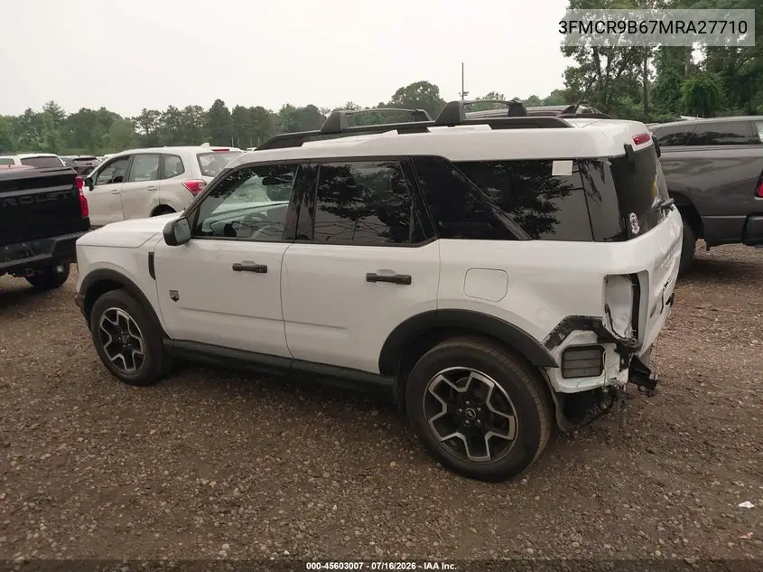 3FMCR9B67MRA27710 2021 Ford Bronco Sport Big Bend