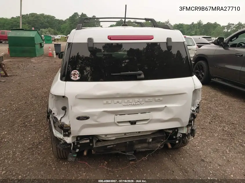 3FMCR9B67MRA27710 2021 Ford Bronco Sport Big Bend