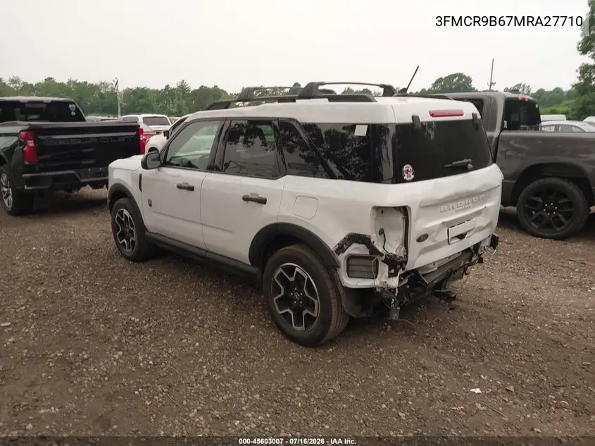 3FMCR9B67MRA27710 2021 Ford Bronco Sport Big Bend