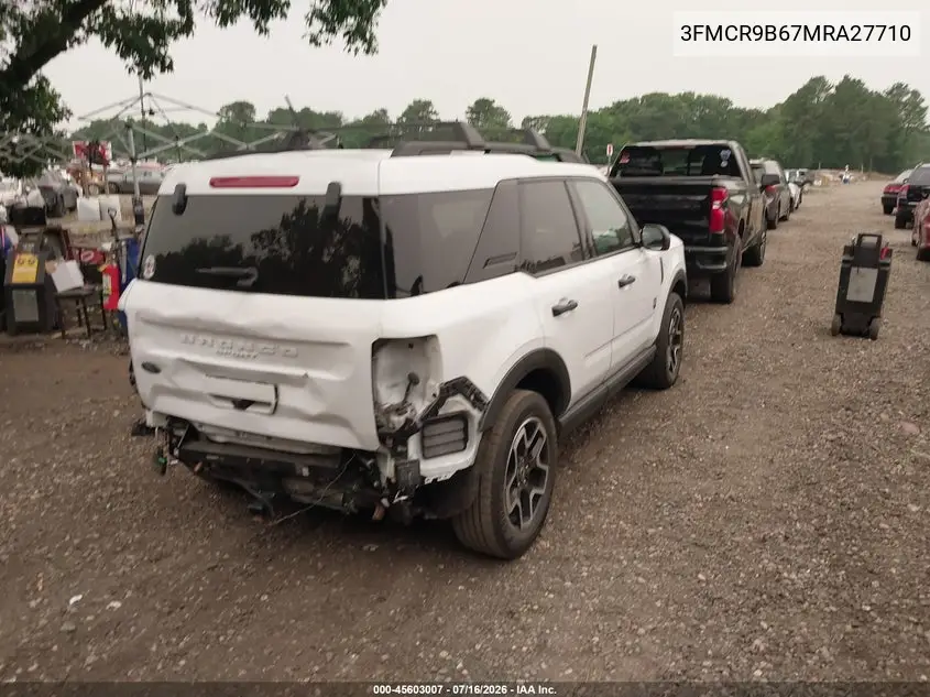3FMCR9B67MRA27710 2021 Ford Bronco Sport Big Bend