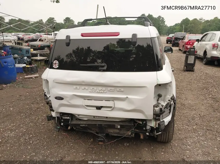 3FMCR9B67MRA27710 2021 Ford Bronco Sport Big Bend