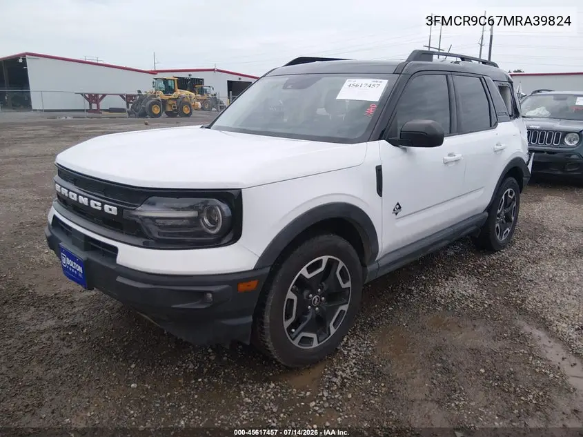 2021 Ford Bronco Sport Outer Banks VIN: 3FMCR9C67MRA39824 Lot: 45617457