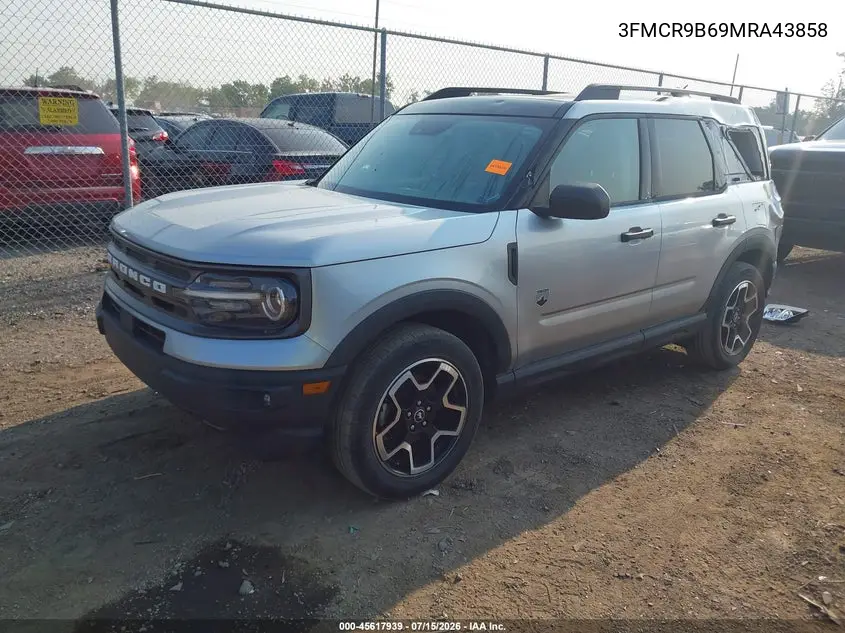 2021 Ford Bronco Sport Big Bend VIN: 3FMCR9B69MRA43858 Lot: 45617939