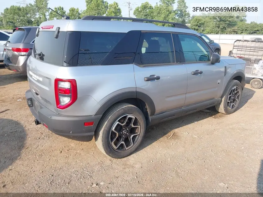 2021 Ford Bronco Sport Big Bend VIN: 3FMCR9B69MRA43858 Lot: 45617939