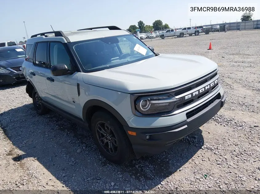 2021 Ford Bronco Sport Big Bend VIN: 3FMCR9B69MRA36988 Lot: 45623611