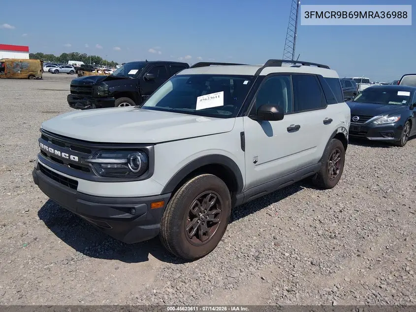 2021 Ford Bronco Sport Big Bend VIN: 3FMCR9B69MRA36988 Lot: 45623611