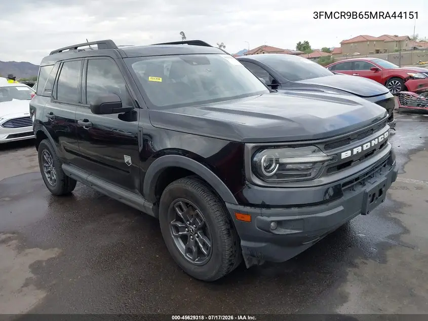 2021 Ford Bronco Sport Big Bend VIN: 3FMCR9B65MRA44151 Lot: 45629318