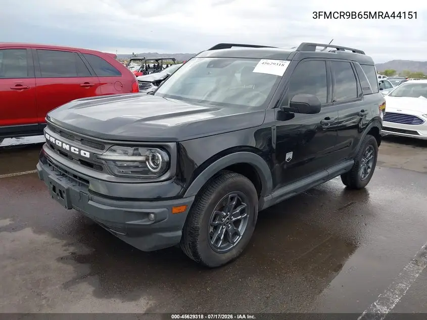 2021 Ford Bronco Sport Big Bend VIN: 3FMCR9B65MRA44151 Lot: 45629318