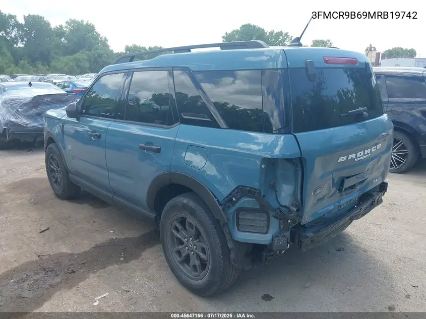 2021 Ford Bronco Sport Big Bend VIN: 3FMCR9B69MRB19742 Lot: 45647166