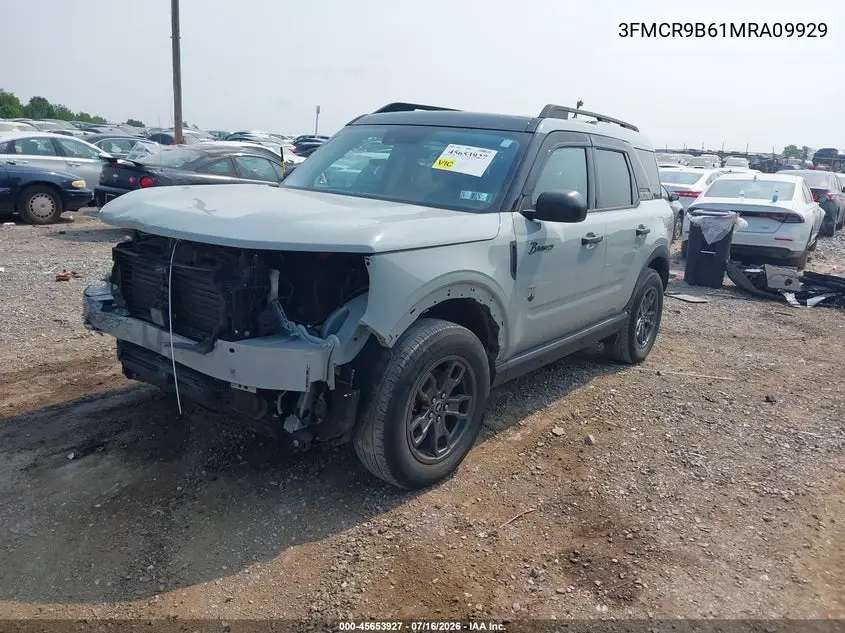 2021 Ford Bronco Sport Big Bend VIN: 3FMCR9B61MRA09929 Lot: 45653927